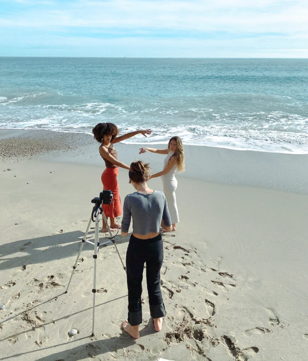 Brand photoshoot on the beach